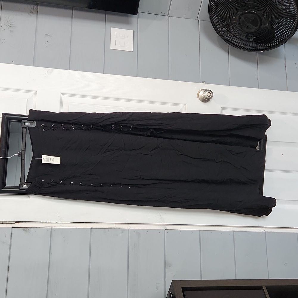 Lace up slit maxi skirt 1x nwt